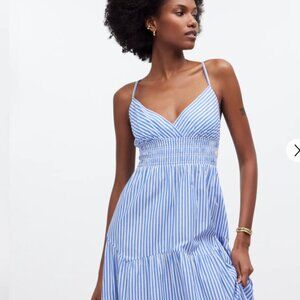 Empire-Waist Tiered Maxi Dress in Stripe - Size 2